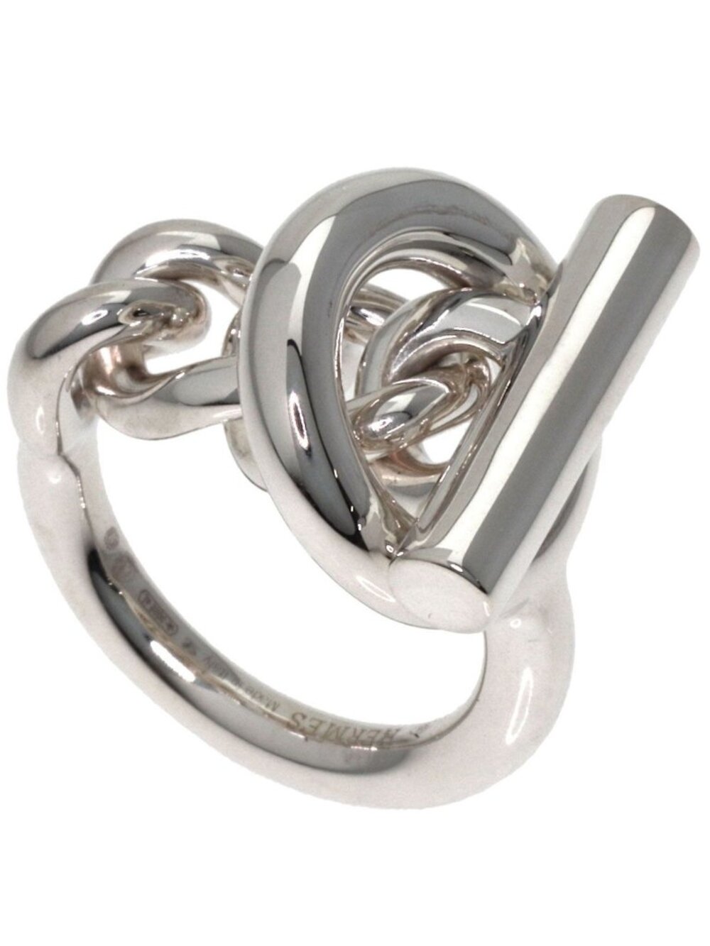 Hermes Echappee Croisette GM 56 Ring Silver